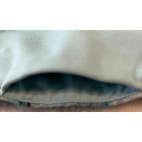 CALVIN KLEIN PERFORMANCE LEGGINGS, WOMENS, L, TEAL PINK WHITE ABSTRACT, CROPPED - Picture 8 of 10